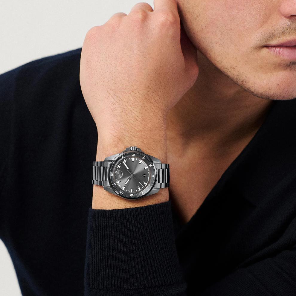 Men's Verso S Watch in Grey Ion-Plated Stainless Steel – Image 4 of 4