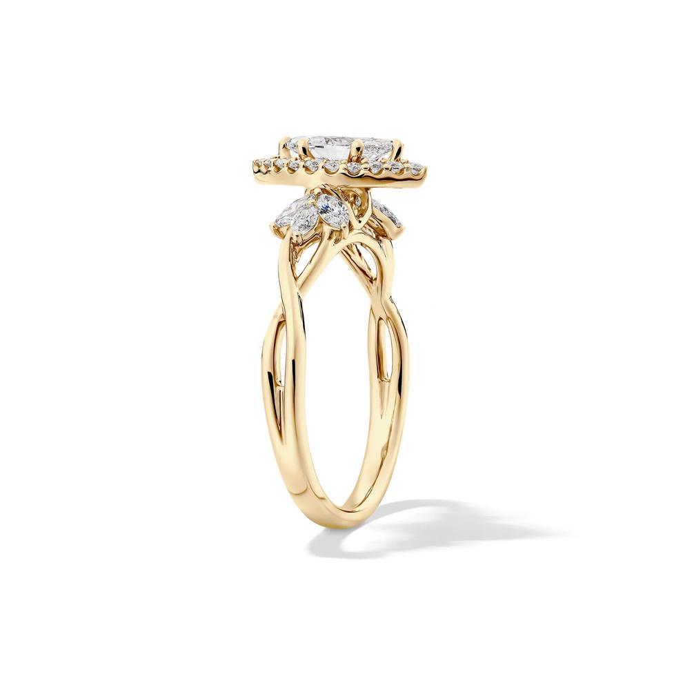 Diamond Marquise Halo Engagement Ring in 14K Yellow Gold (7/8 ct. tw.) – Image 3 of 4