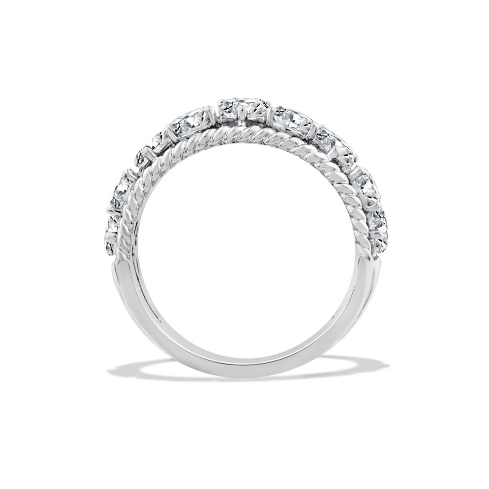 Lab Grown Diamond Alternating Pear-Shaped Anniversary Band in 10K White Gold (3 ct. tw.) – Image 2 of 4