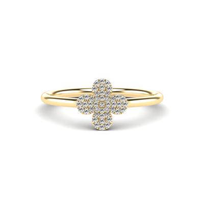 Diamond Clover Ring in 10K Gold