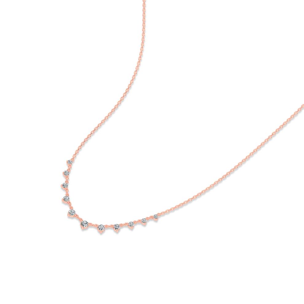 Lab Grown Diamond Front Necklace in 10K Rose Gold (1 ct. tw.) – Image 4 of 4
