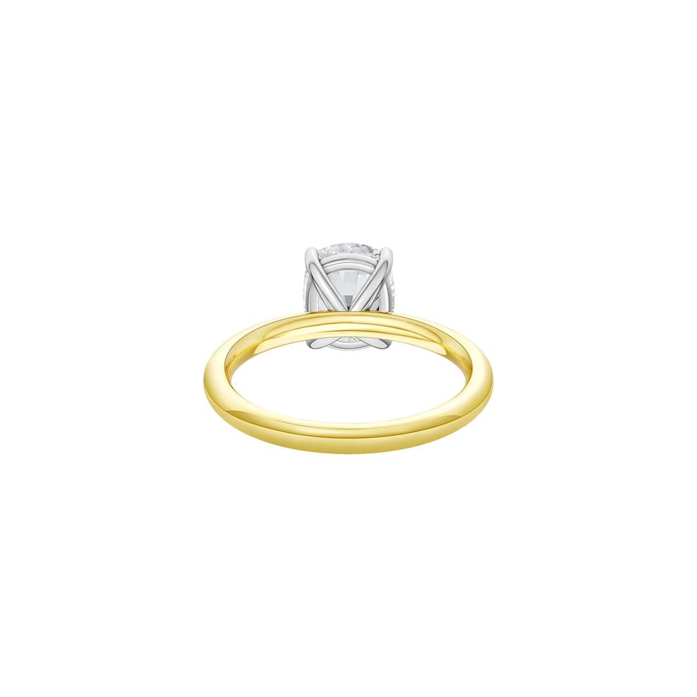 Lab Grown Diamond Elongated Cushion-Cut Engagement Ring in 14K Yellow and White Gold (2 ct. tw.) – Image 3 of 3