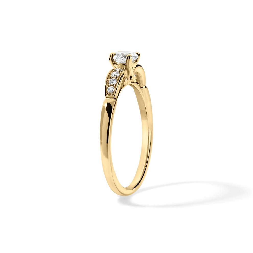 Diamond Round Engagement Ring in 10K Yellow Gold (1/2 ct. tw.) – Image 3 of 4