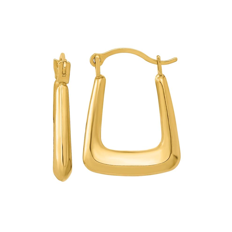 Fancy Hollow Hoops in 14K Yellow Gold – Image 1 of 1