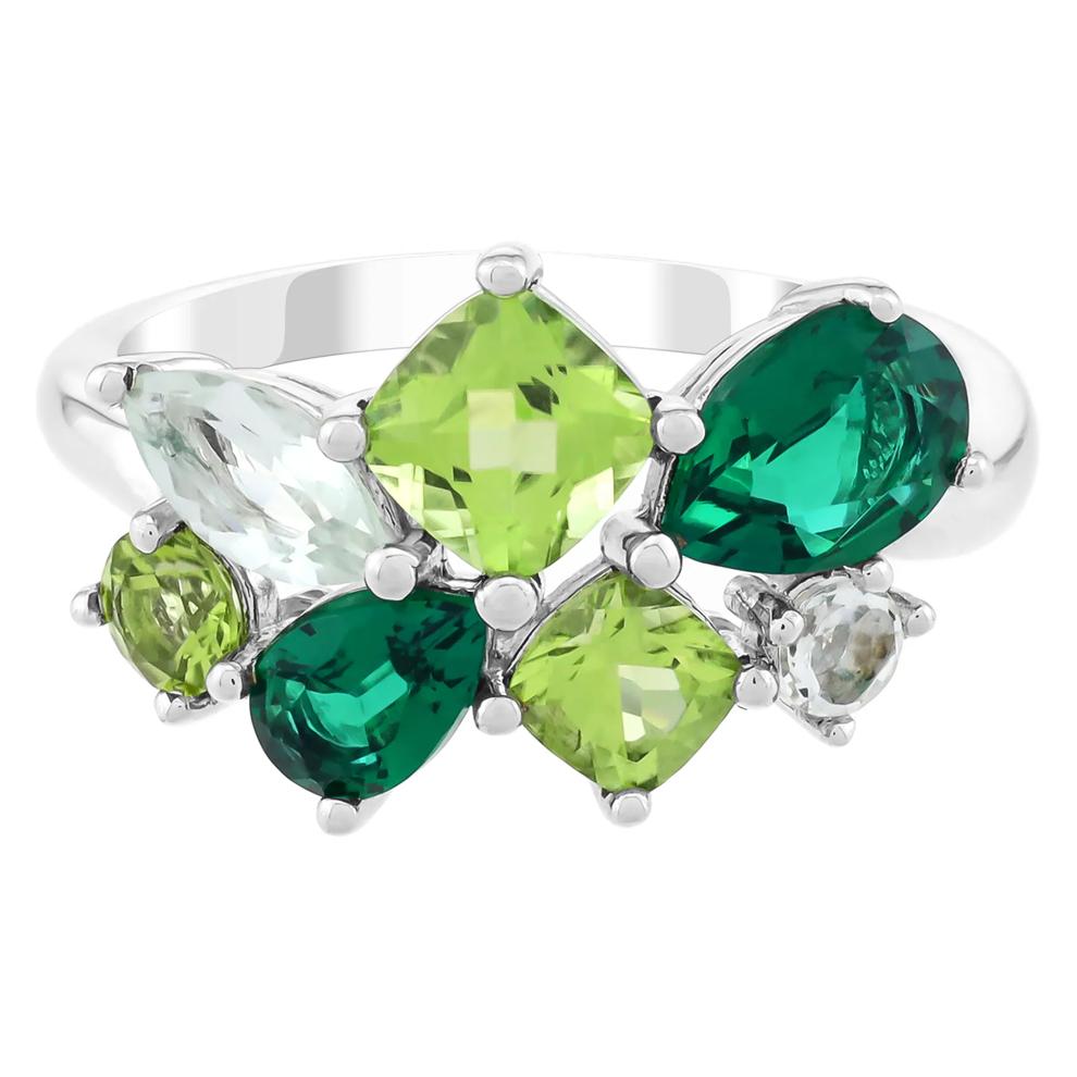 Gemstone Multi-Cut Ring in Sterling Silver – Image 1 of 3