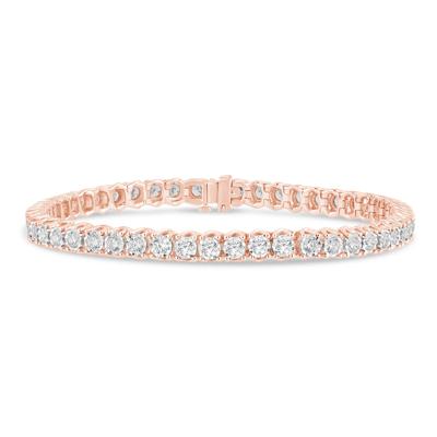 Lab Grown Diamond Illusion Bracelet in 10K Rose Gold (5 ct. tw.)