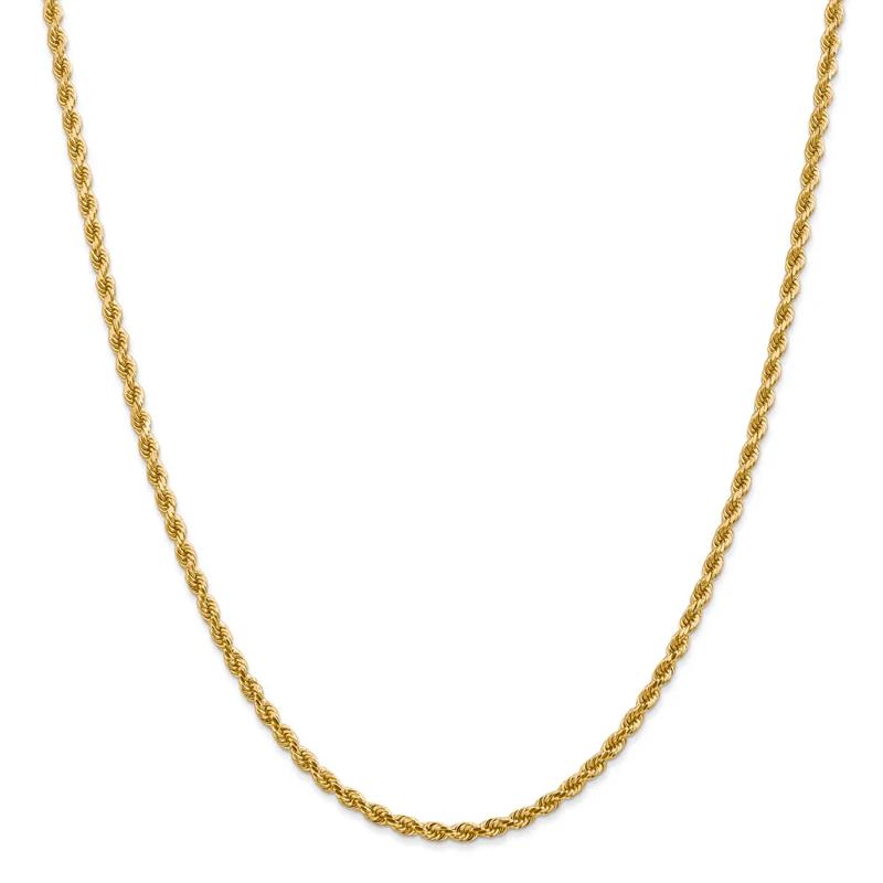Diamond Cut Rope Chain in 14K Yellow Gold, 22&quot; – Image 1 of 2
