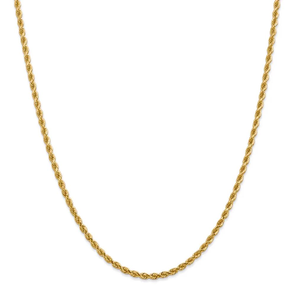 Diamond Cut Rope Chain in 14K Yellow Gold, 22" – Image 1 of 2