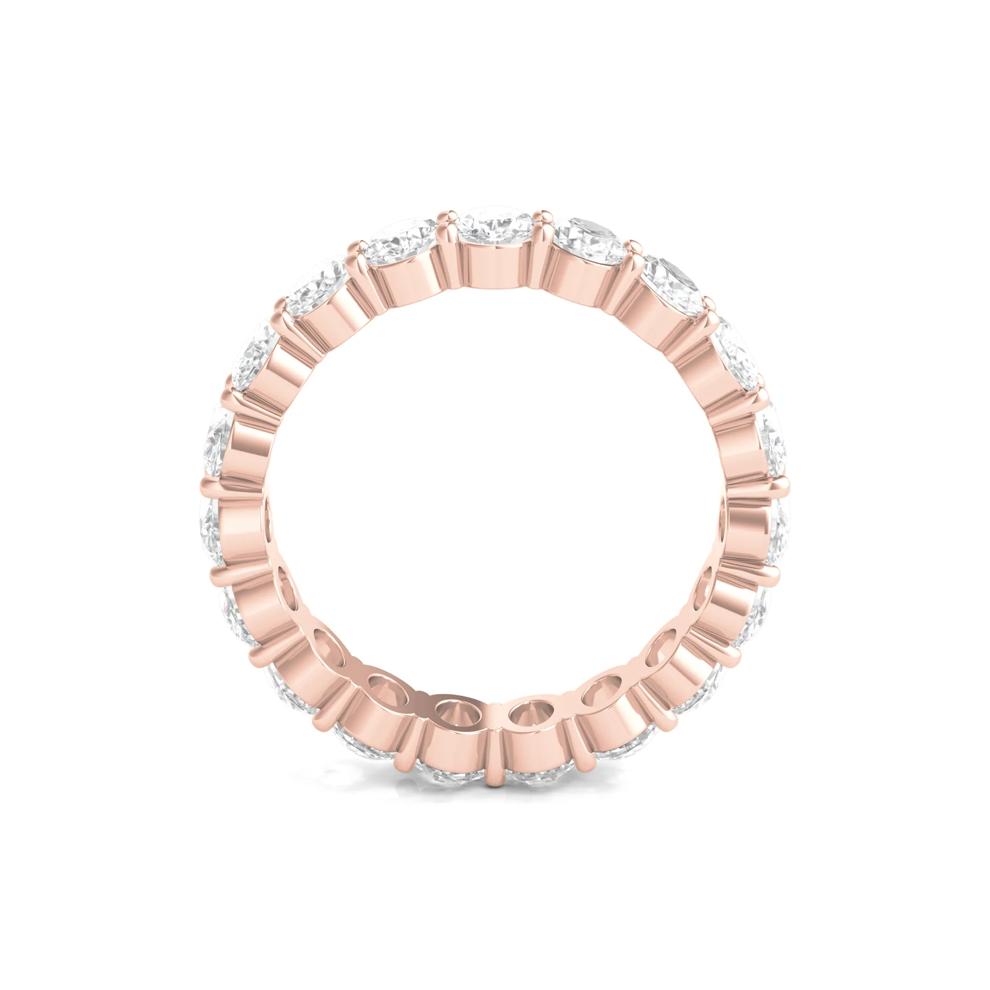 Lab Grown Oval Diamond Eternity Band in 14K Rose Gold (4 ct. tw.) – Image 2 of 3