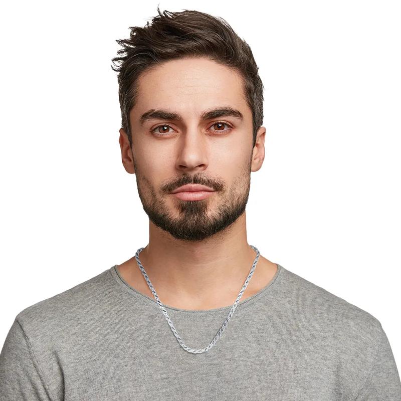 Rope Chain in Sterling Silver, 20&quot; – Image 2 of 3