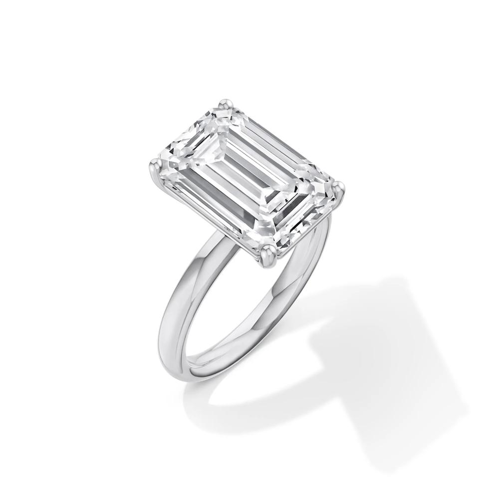 Lab Grown Diamond Emerald-Cut Solitaire Engagement Ring in 14K White Gold (7 ct.)  – Image 4 of 4