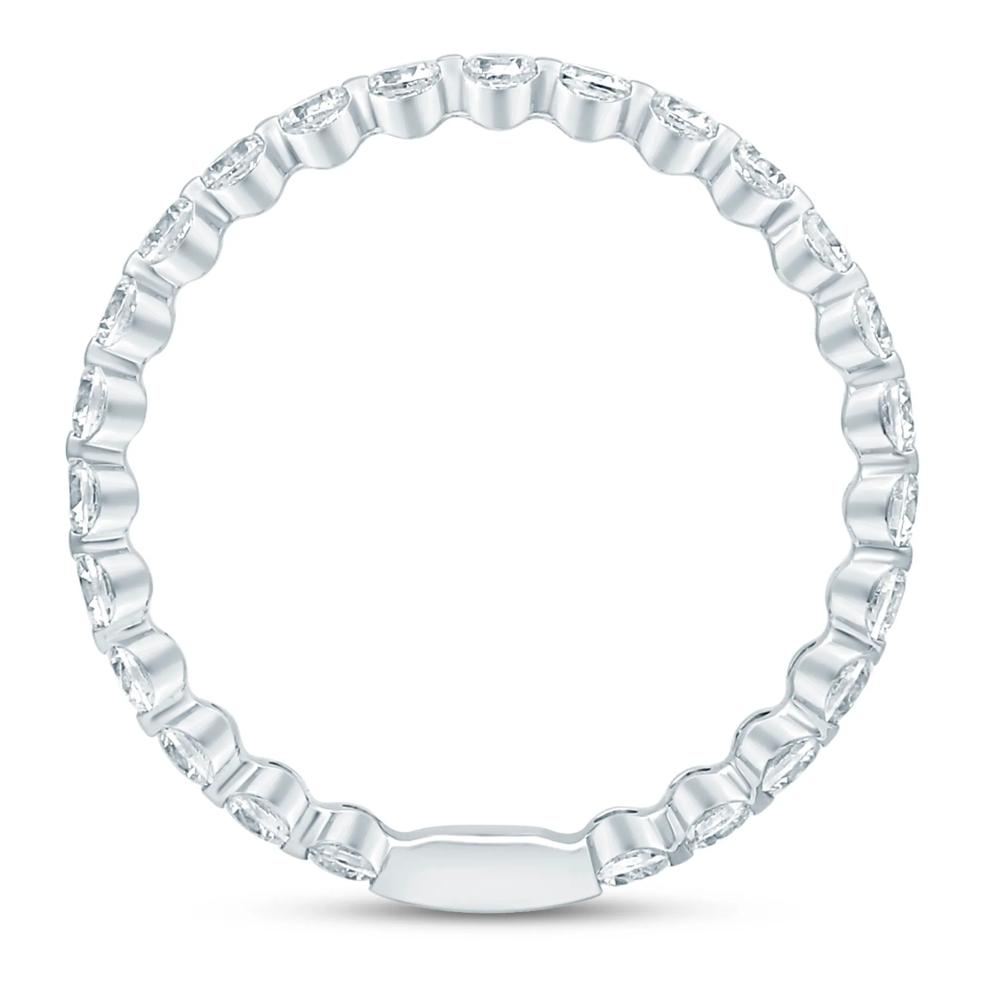 Lab Grown Diamond Round Sizeable Eternity Band in 14K White Gold (1 ct. tw.) – Image 2 of 3