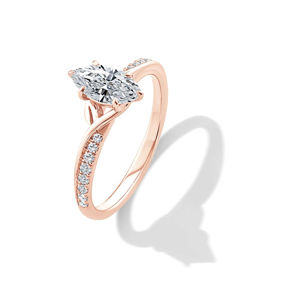 Diamond Marquise Engagement Ring in 14K Rose Gold (7/8 ct. tw.) – Image 4 of 4