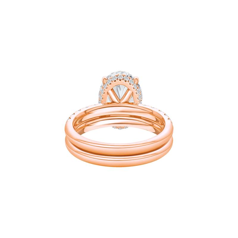 Lab Grown Diamond Oval Bridal Set in 14K Rose Gold &#40;5 ct. tw.&#41; – Image 4 of 5