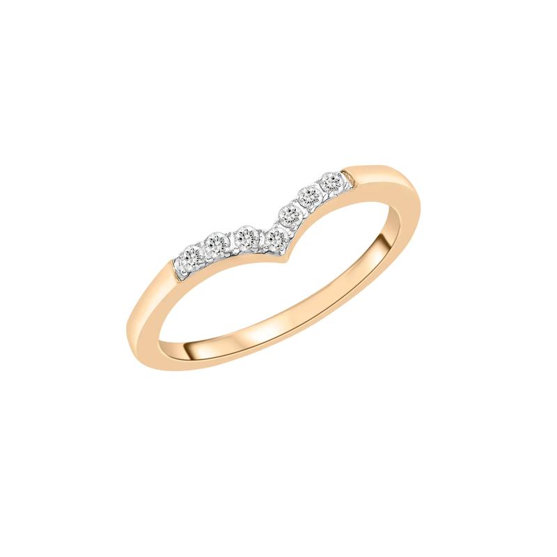 Diamond &#39;V&#39; Ring in Vermeil &#40;1/10 ct. tw.&#41; – Image 5 of 7