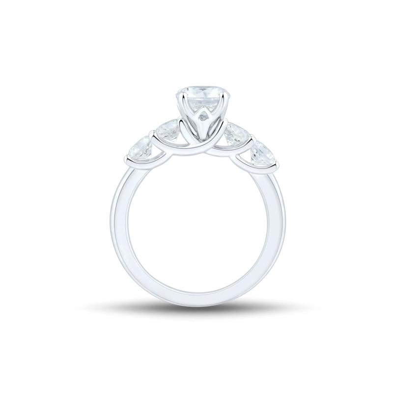 1 ct. tw. Round Lab Grown Diamond Semi-Mount Engagement Ring in Platinum &#40;Setting Only&#41; – Image 3 of 6
