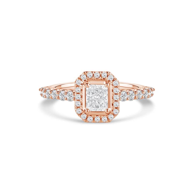 Radiant-Cut Diamond Engagement Ring in 14K Rose Gold &#40;1 ct. tw.&#41; – Image 1 of 4