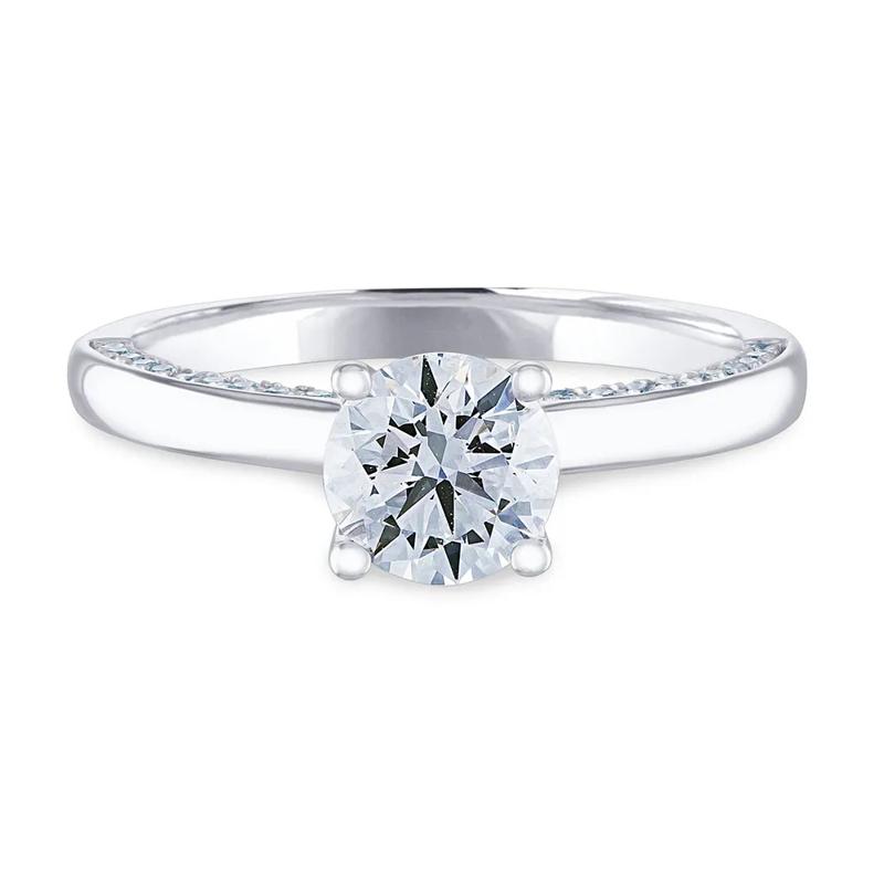 7/8 ct. tw. Diamond Engagement Ring in 14K White Gold – Image 1 of 3