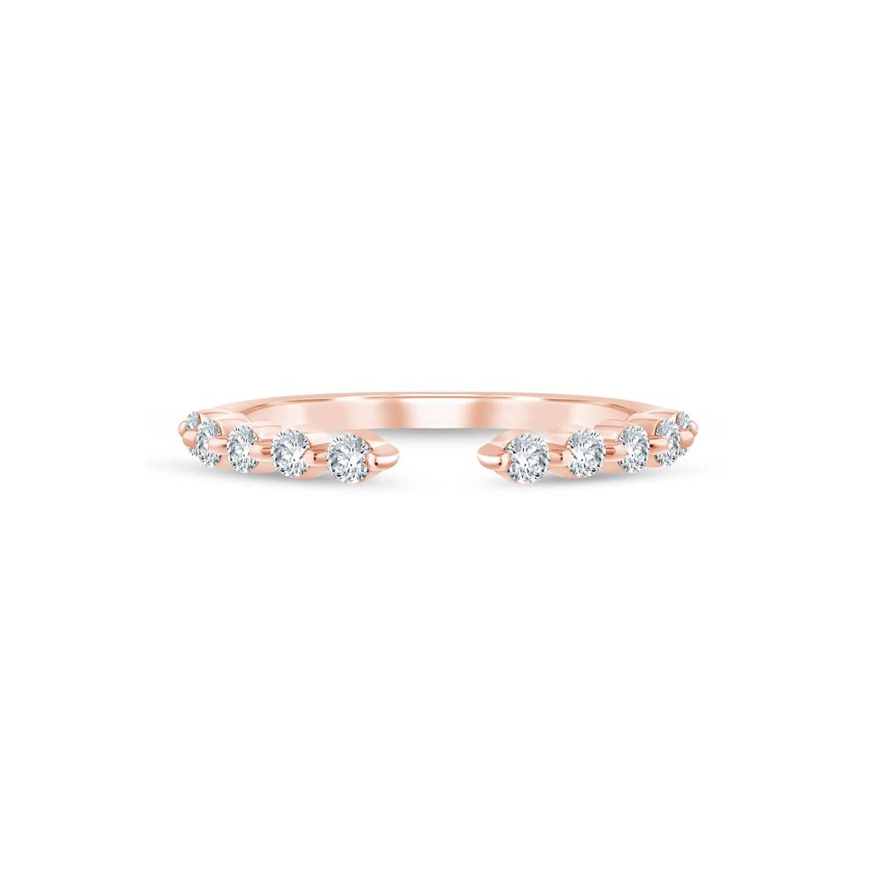 Lab Grown Diamond Open Anniversary Band in 14K Rose Gold (1/3 ct. tw.) – Image 1 of 3