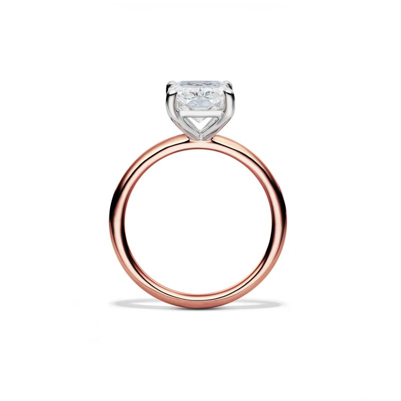 Lab Grown Diamond Radiant-Cut Solitaire Ring in 14K Rose Gold (3 ct.) – Image 2 of 4