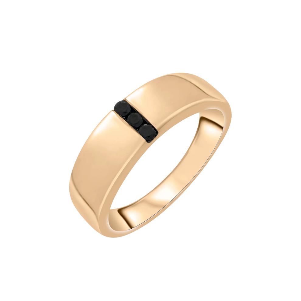 Men's Black Diamond Band in 10K Yellow Gold (1/10 ct. tw.) – Image 5 of 5