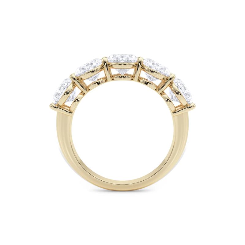 Lab Grown Diamond Oval Anniversary Band in 14K Yellow Gold &#40;5 ct. tw.&#41; – Image 2 of 5