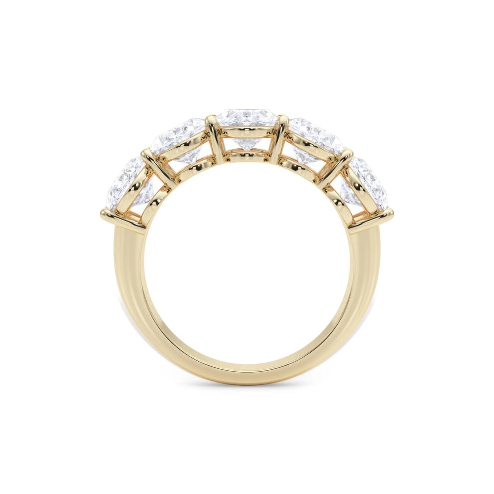 Lab Grown Diamond Oval Anniversary Band in 14K Yellow Gold (5 ct. tw.) – Image 2 of 5