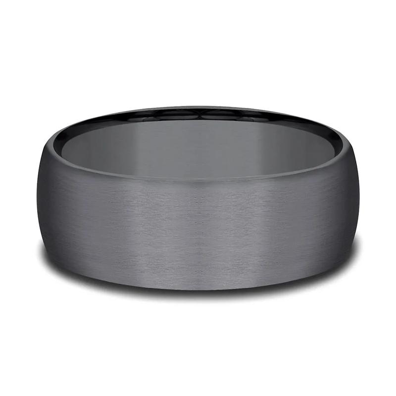 Men&#39;s Satin Finish Band in Tantalum, 8MM – Image 1 of 3
