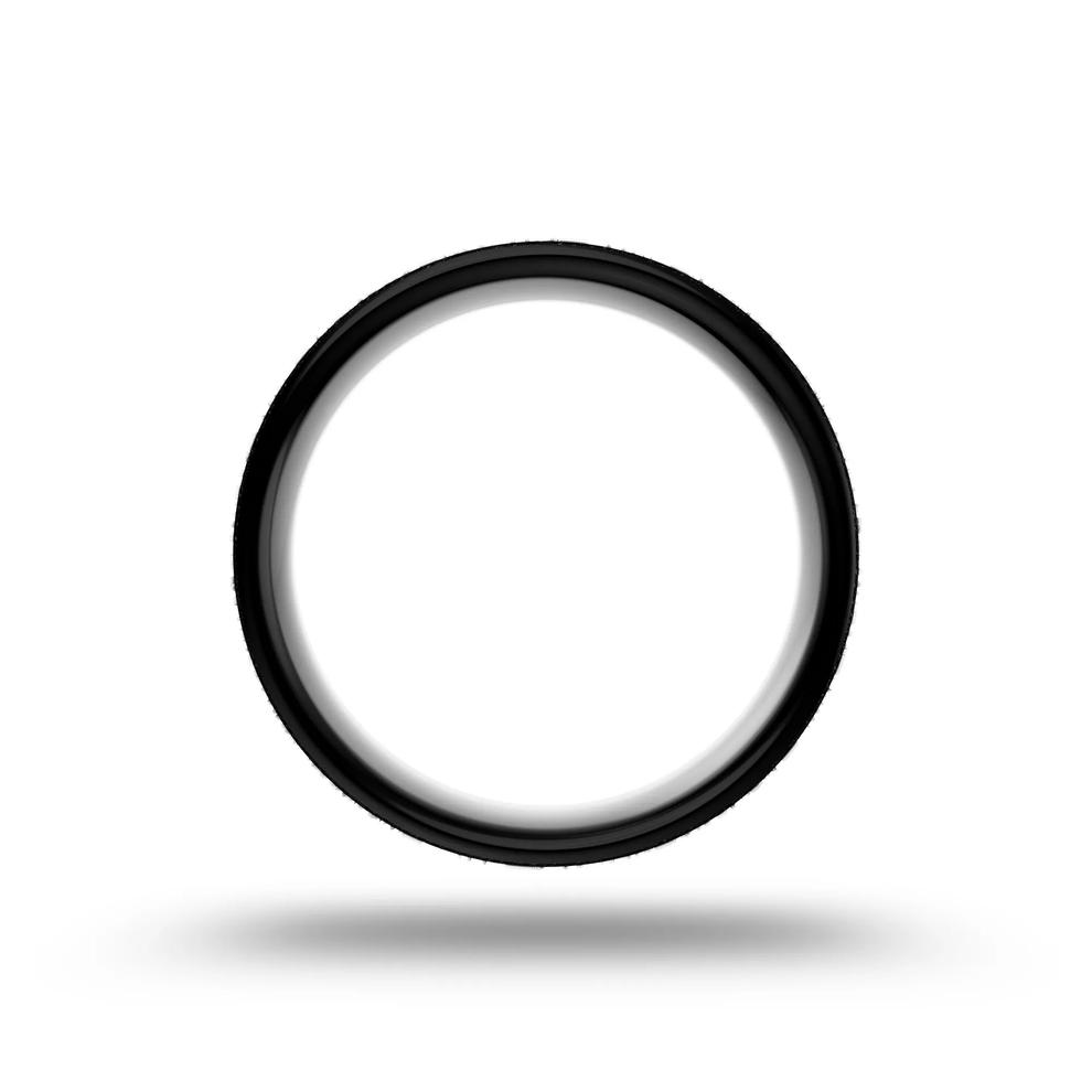 Men's Hunting Motif Band in Black Titanium, 6.5mm – Image 2 of 4