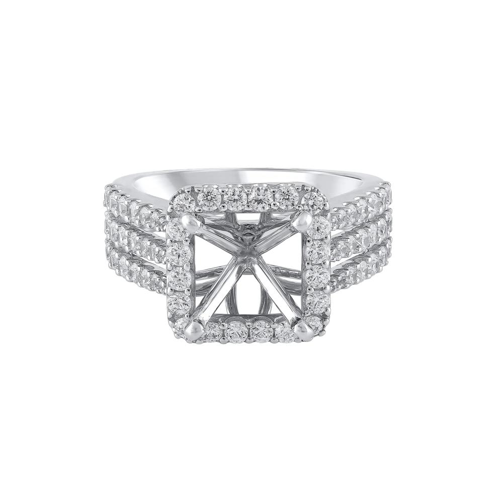 Lab Grown Diamond Semi-Mount Engagement Ring in 14K White Gold (1 1/4 ct. tw.) (Setting Only) – Image 2 of 6