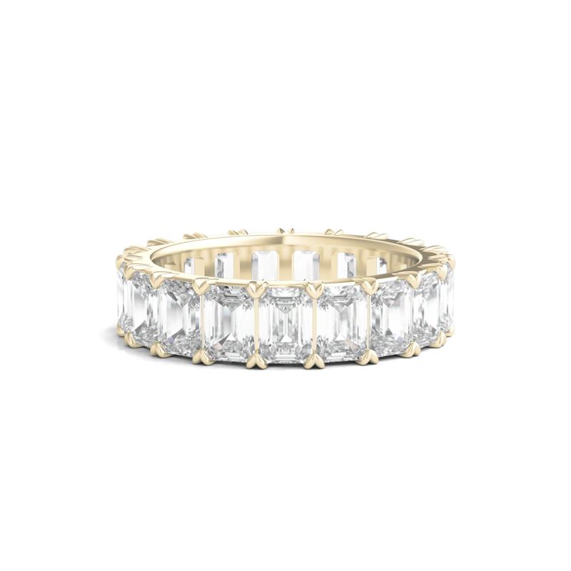 Emerald-Cut Diamond Eternity Band in 14k Yellow Gold &#40;7 ct. tw.&#41; – Image 1 of 3