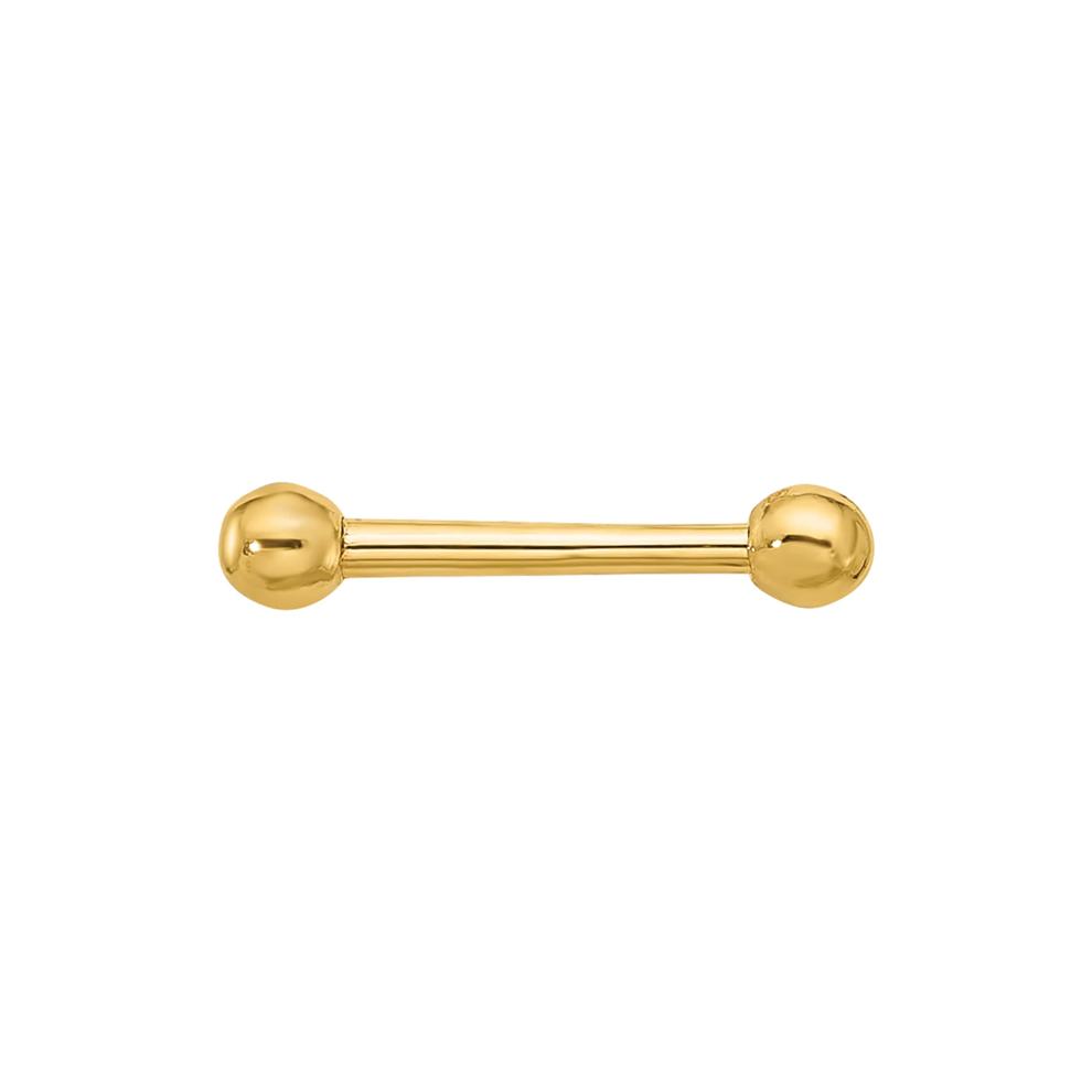 Polished Cartilage-Friendly Ball Bar Labret Stud, 2.5MM, 16 Gauge – Image 2 of 3