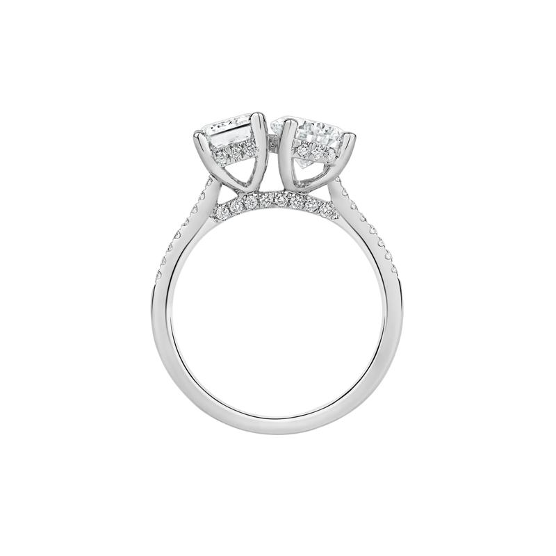 Gianna Lab Grown Diamond Toi et Moi Engagement Ring in 14K White Gold &#40;3 1/4 ct. tw.&#41; – Image 2 of 5