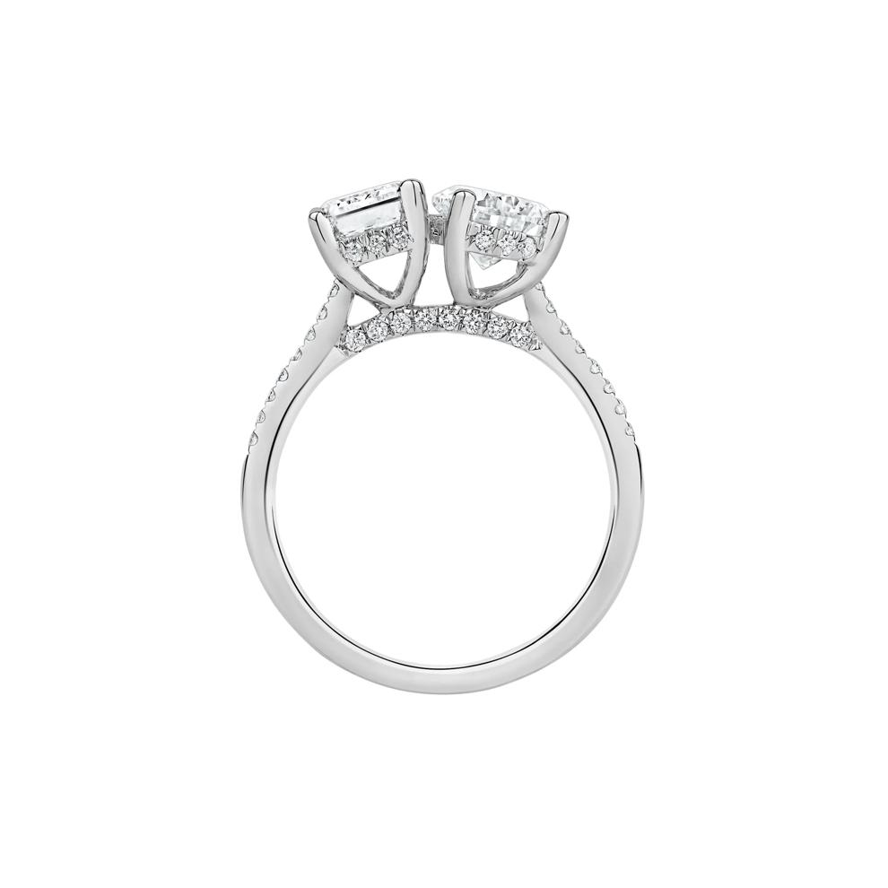 Gianna Lab Grown Diamond Toi et Moi Engagement Ring in 14K White Gold (3 1/4 ct. tw.) – Image 2 of 5