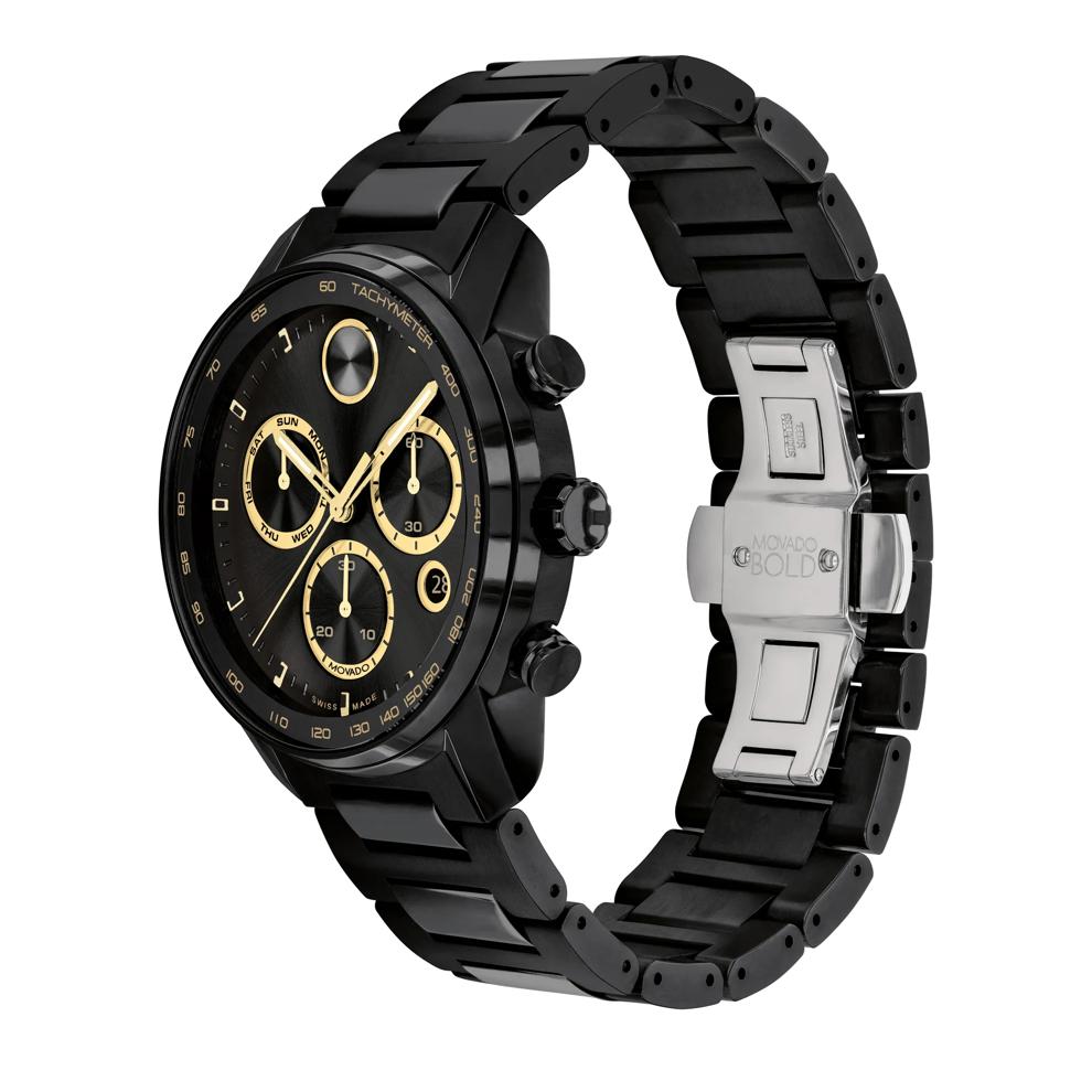 Verso Men&rsquo;s Watch in Black Ion-Plated Stainless Steel, 44MM – Image 2 of 3