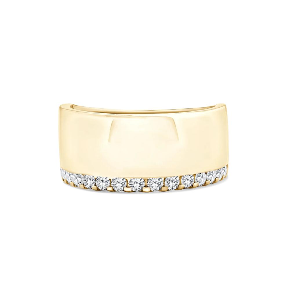 Lab Grown Diamond Single Row Bold Anniversary Band in 10K Yellow Gold (3/8 ct. tw.) – Image 1 of 4