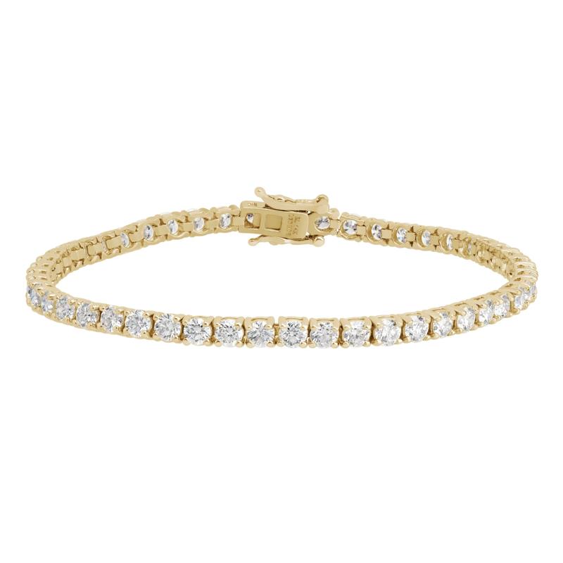 Lab Grown Diamond Tennis Bracelet in 14K Yellow Gold &#40;6 ct. tw.&#41; – Image 1 of 1