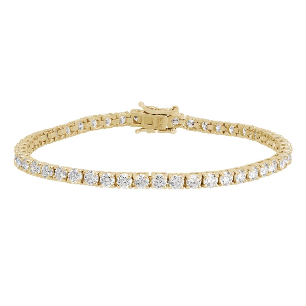 Lab Grown Diamond Tennis Bracelet in 14K Yellow Gold (6 ct. tw.) – Image 1 of 1
