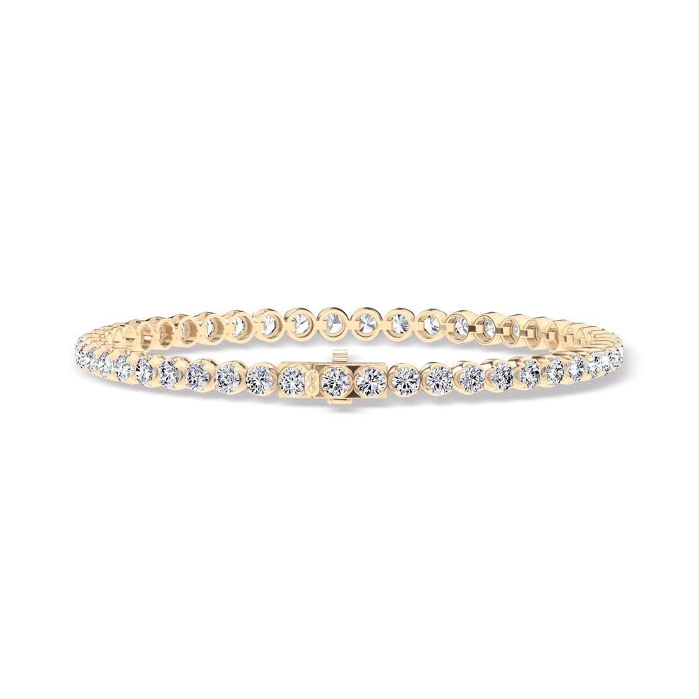 Diamond Tennis Bracelet in 10K Yellow Gold (7 ct. tw.) – Image 2 of 2