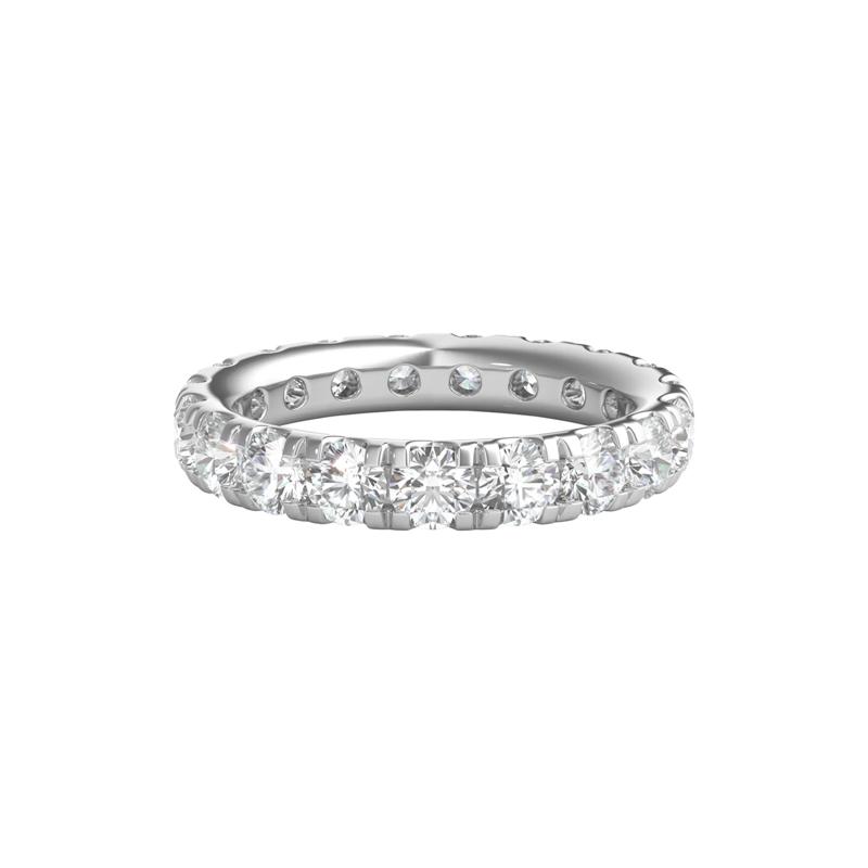 Diamond Wedding Band with Eternity Setting in Platinum &#40;3 ct. tw.&#41; – Image 1 of 3