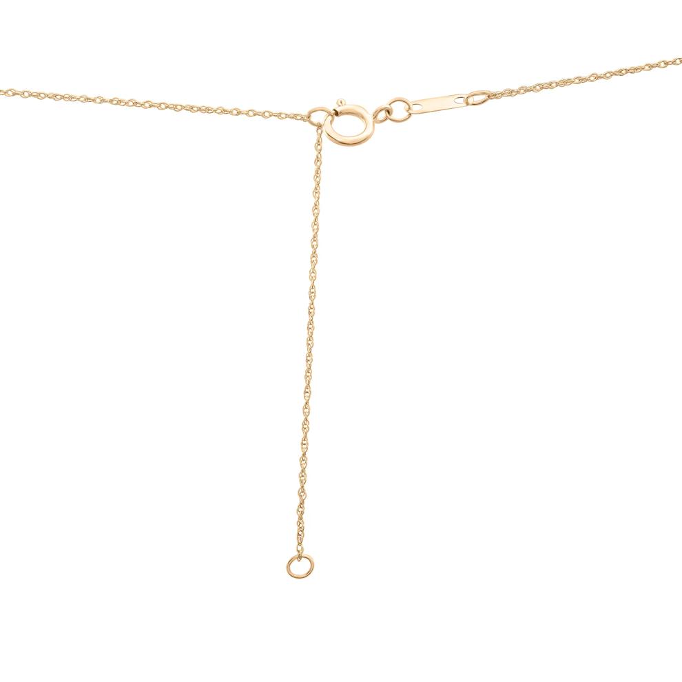 Diamond Clover Pendant Necklace in 10K Yellow Gold (1/4 ct. tw.) – Image 4 of 4