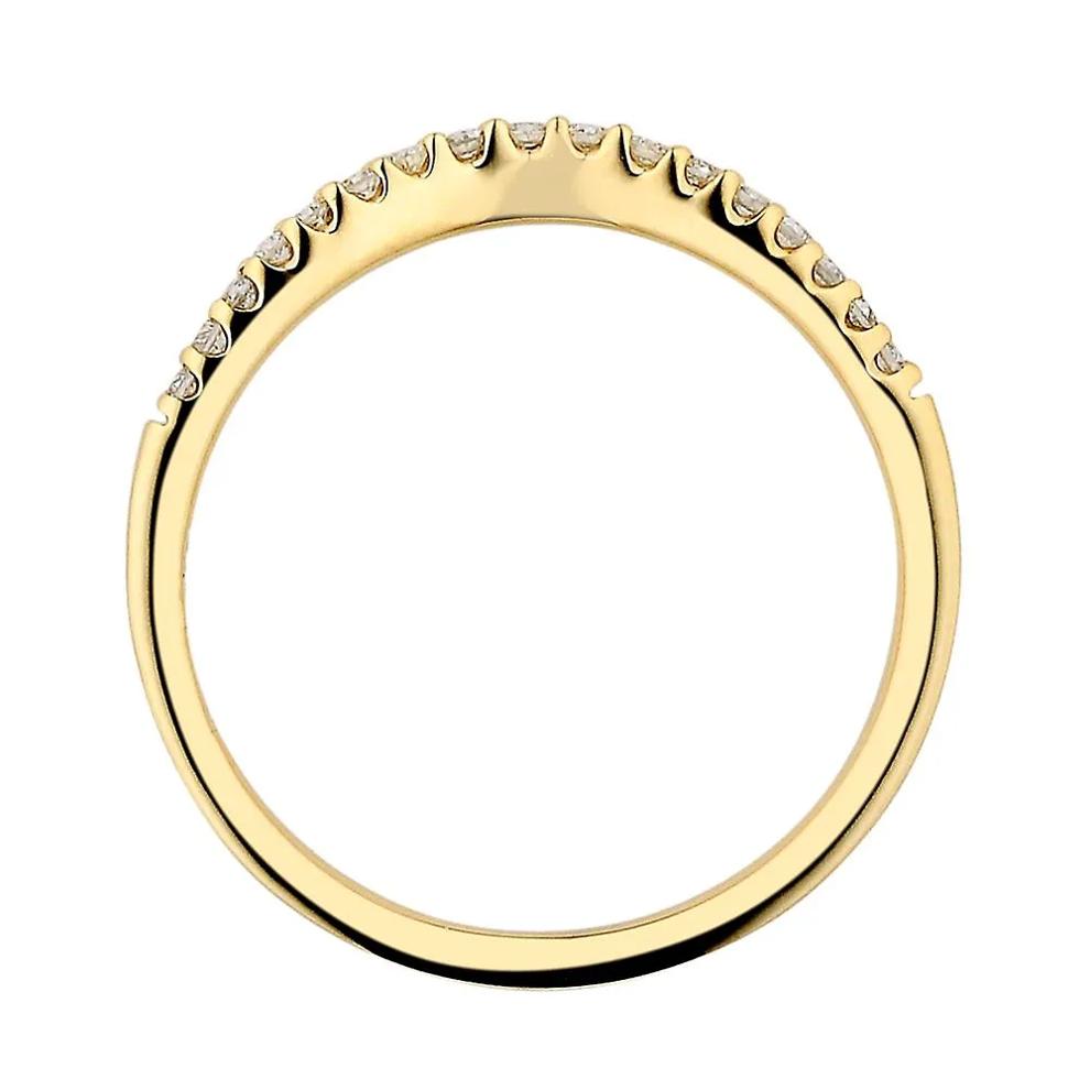 Diamond Contour Band in 14K Yellow Gold (1/7 ct. tw.) – Image 3 of 4