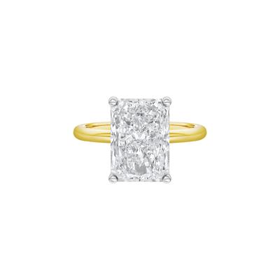 Lab Grown Diamond Radiant-Cut Solitaire Ring in 14K Yellow & White Gold (5 ct.)