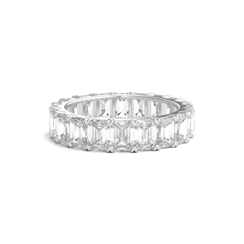 Lab Grown Emerald-Cut Diamond Eternity Band in Platinum &#40;5 ct. tw.&#41;  – Image 1 of 3