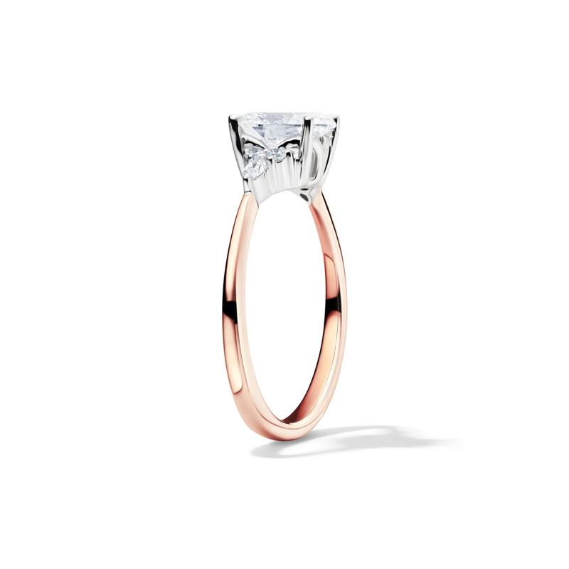 Lab Grown Diamond Oval Engagement Ring in 14K Rose and White Gold &#40;1 ct. tw.&#41; – Image 3 of 4