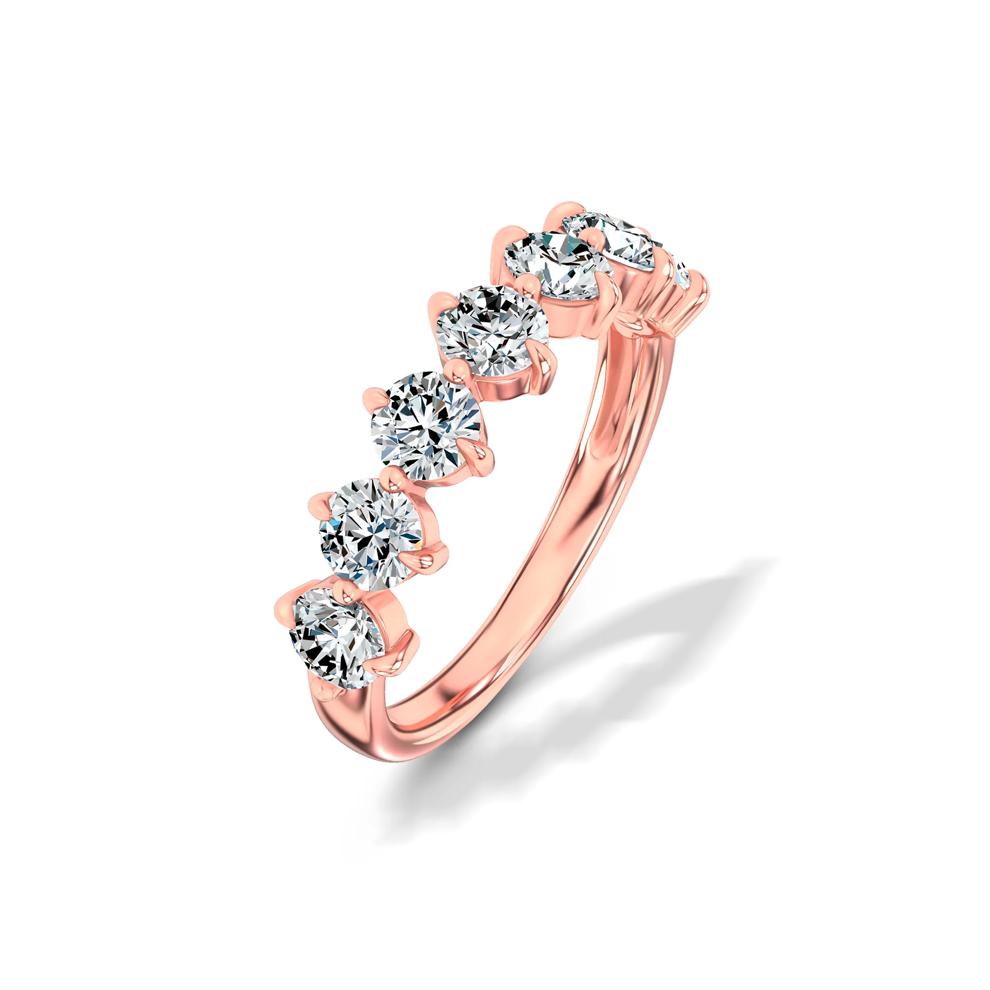 Lab Grown Diamond Seven-Stone Band in 10K Rose Gold (1 1/2 ct. tw.) – Image 4 of 4