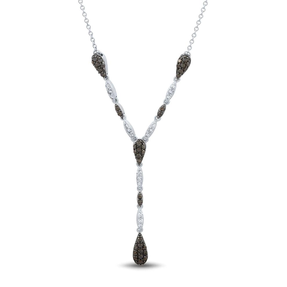 Black and White Diamond Necklace in 10K White Gold (1/2 ct. tw.) – Image 1 of 3