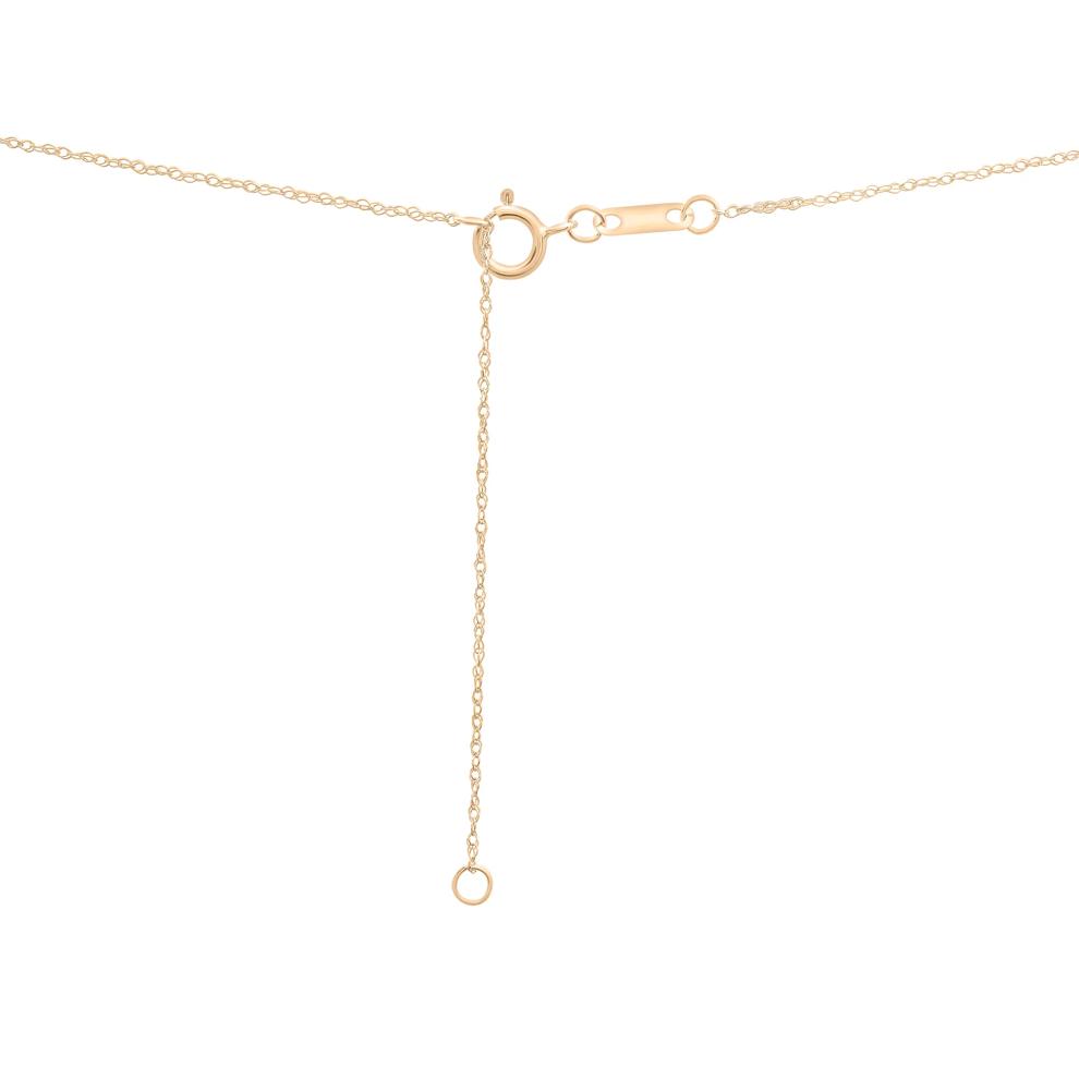 Lab-Created Emerald Three-Stone Triangle Birthstone Pendant in 10K Yellow Gold – Image 3 of 4