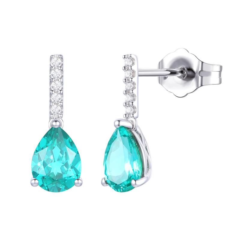 Lab-Created Tourmaline &amp; Lab-Created White Sapphire Ring, Earring and Necklace Set in Sterling Silver – Image 8 of 8