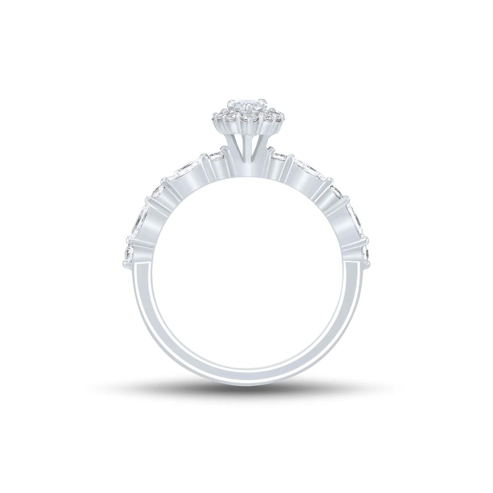 Pear-Shaped Diamond Engagement Ring in 14K White Gold (3/4 ct. tw.) – Image 2 of 3